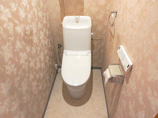 トイレリフォーム 掃除がしやすい一体型のトイレ